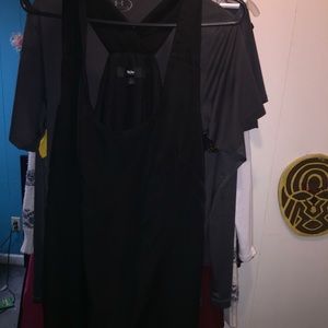 Black cross back dress